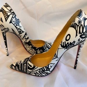 Beautiful Christian Louboutin So Kate Wallgraf Patterned Heels Size 38